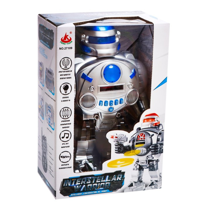 Робот радиоуправляемый &laquo;Космический боец&raquo;, световые и звуковые эффекты, стреляет дисками, МИКС