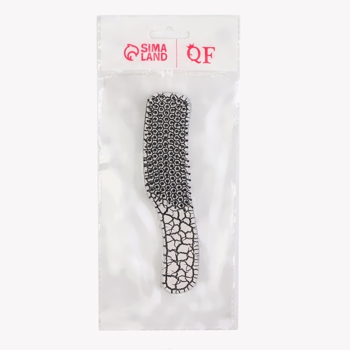 Расчёска массажная, 14,5 &times; 3 см, цвет белый