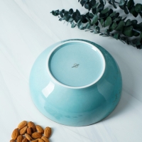 Салатник фарфоровый Magistro &laquo;Церера&raquo;, 1,1 л, 18,5&times;7,5 см, цвет голубой