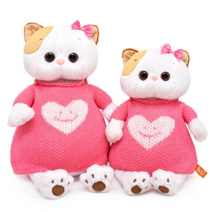Мягкая игрушка &laquo;Ли-Ли&raquo;, в вязаном платье с сердцем&raquo;, 24 см