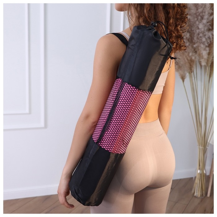 Чехол для йога-коврика Sangh, 70&times;30 см, для коврика толщиной до 1 см, цвет чёрный