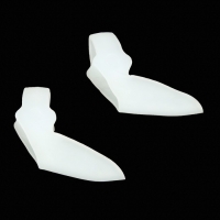 Корректоры - разделители для пальцев ног, с накладкой на косточку большого пальца, 1 разделитель, силиконовые, 9 &times; 4 см, пара, цвет белый