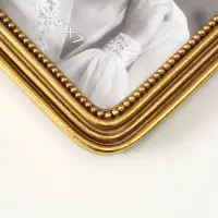 Фоторамка полистоун 13х18 см "Цветочный венок" золото 25х16,5х1,5 см