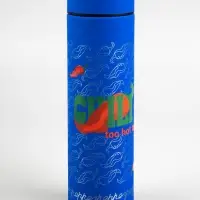 Смарт-бутылка с заменяемой батарейкой Long Therm Soft Touch, синяя