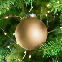 Елочный шар Finery Matt, 8 см, матовый золотистый