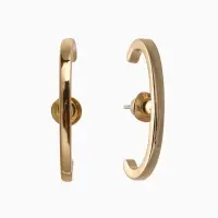 Серьги металл "Минимализм" петля, цвет золото