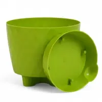 Кашпо с прикорневым поливом "Румба" 1 л, D13,5 см, h-12 см, цвет киви