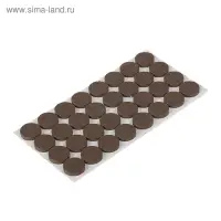 Накладка мебельная круглая ТУНДРА, d=18 мм, 32 шт., полимерная, коричневая