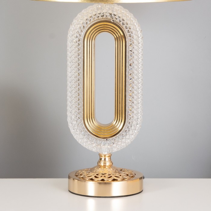 Лампа настольная "Рета" 1х40Вт Е27+подсветка, золото 29х29х51см