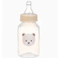 Бутылочка для кормления &laquo;Bear&raquo; 150 мл, цилиндр, бежевый Mum&Baby