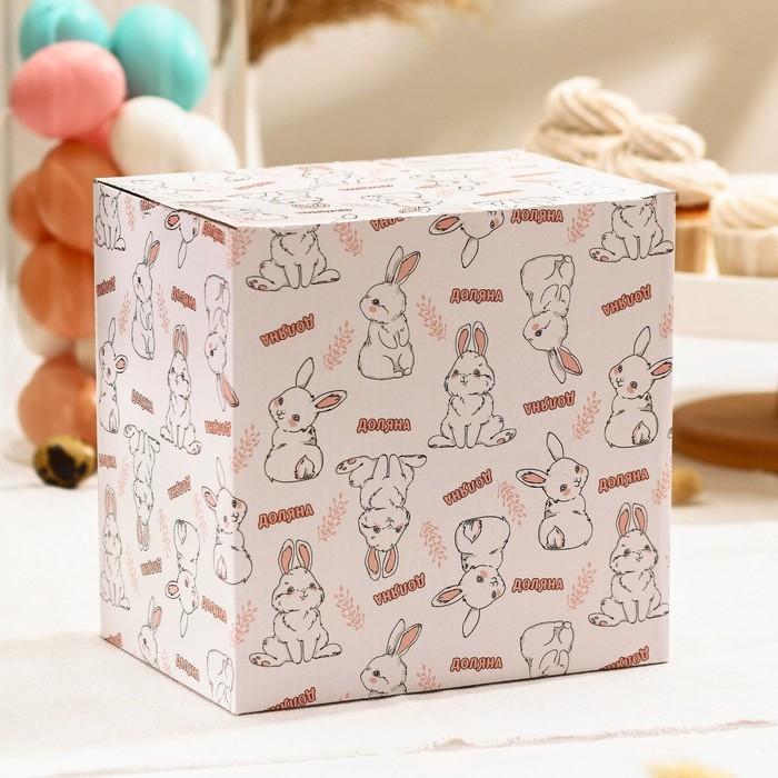 Конфетница Доляна &laquo;Зайка&raquo;, 500 мл, 18,5&times;13,3&times;16,5 см, цвет белый
