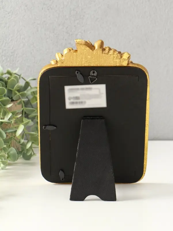 Фоторамка полистоун 13х18 см "Цветочный венок" золото 25х16,5х1,5 см