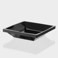 Тарелка пластиковая одноразовая, 17,2&times;17,2 см, квадратная, глубокая, МИКС