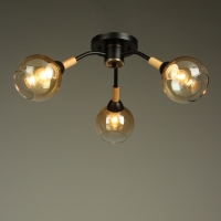 Люстра "Гундер" 3хЕ27 40Вт черный 57х57х25 см