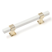 Ручка-скоба CAPPIO PK117, м/о 96 мм, цвет белый/золото