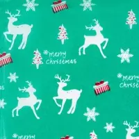 Бумага упаковочная тишью "Рождество", зелёная, 50 х 66 см