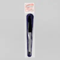 Пилка металлическая для ногтей, 15 см, в чехле, цвет серебристый, чёрный