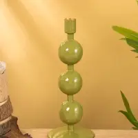 Подсвечник на 1 свечу "Авокадо" с 3 сферами 10х10х25 см