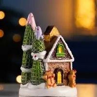 Фигура светодиодная "Дом печеньки" 10х7 см, 4 LED, LR41x3 (в компл), Т/БЕЛЫЙ