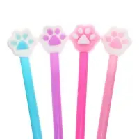 Ручка гелевая-прикол, синий стержень, Лапка МИКС