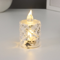 Светодиодная свеча, ночник LED RISALUX &laquo;Хрустальная&raquo;, 0.3 Вт, 4&times;4&times;6.5 см