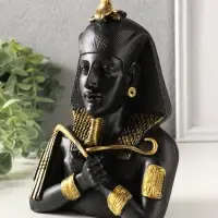 Статуэтка "Фараон" 19х12х9 см, черный с золотой росписью