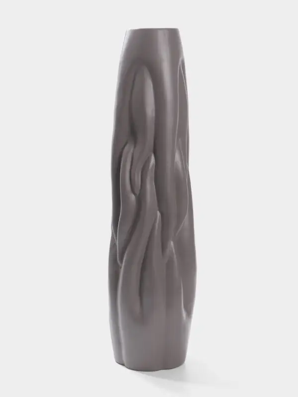Ваза напольная керамика "Бертольдо" 58х12 см, серый