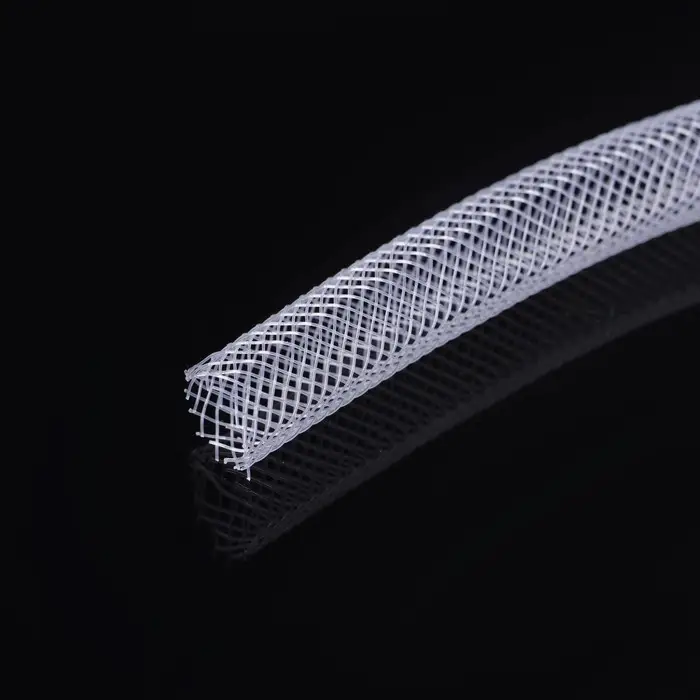Ювелирная сетка-рукав "Регилин", круглый, 8 мм, 1 метр, цвет белый