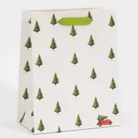 Пакет подарочный новогодний ламинированный &laquo;Ёлочки&raquo;, MS 18 х 23 х 10 см