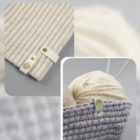 Бирка с кнопкой, с тиснением, &laquo;Мандала&raquo;, 8 &times; 1.5 см, набор 10 шт, молочные