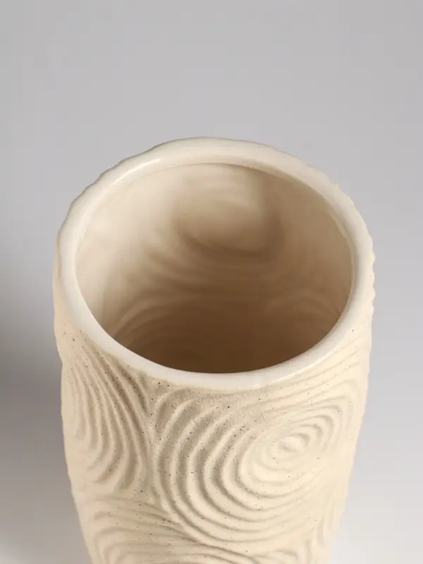 Ваза настольная керамика "Гуидо" 23х13 см, белый