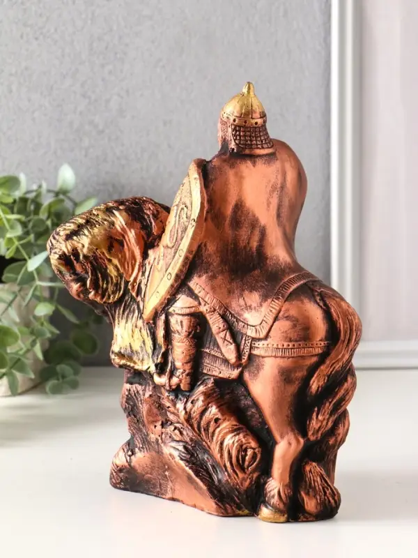 Фигура гипс &laquo;Всадник на лошади с мечом&raquo;, 25&times;19&times;11 см