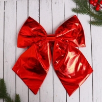 Украшение ёлочное "Бант лоск" 24х26 см, красный