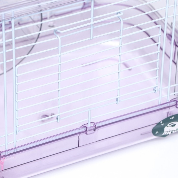 Клетка для грызунов с наполнением, 32 х 21 х 25 см, розовая