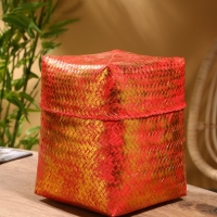 Корзинка плетеная "Голден" 20х20х26 см, розовый