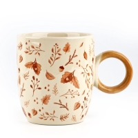 Кружка керамическая Дорого внимание &laquo;Листья&raquo;, 420 мл