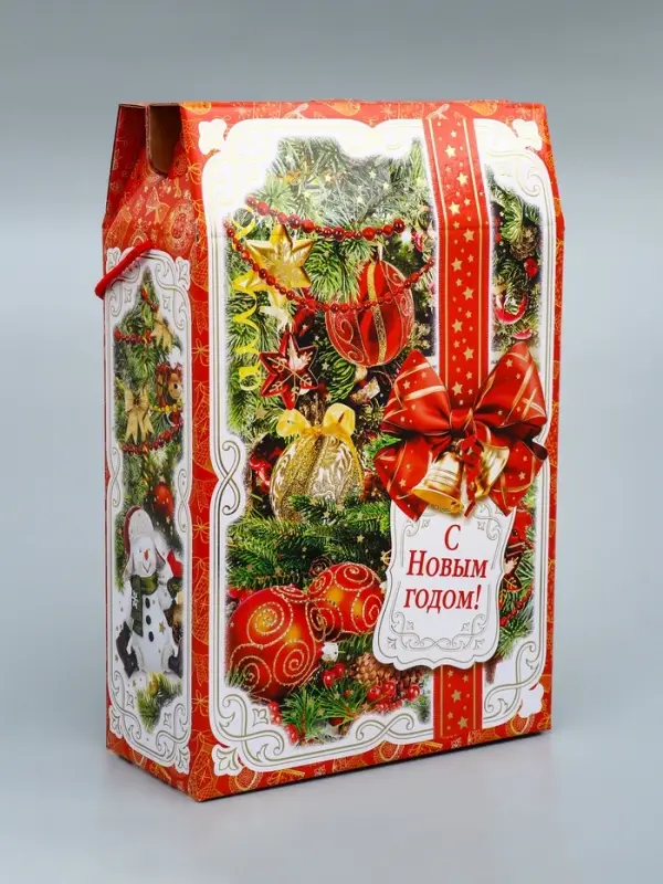 Коробка подарочная новогодняя &laquo;Яркий праздник&raquo; 22.5&times;34&times;10 см