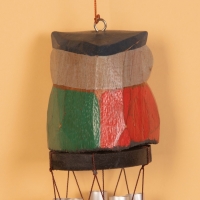 Музыка ветра "Совёнок" дерево, алюминий, 8х8х80 см,