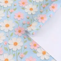 Бумага упаковочная крафтовая &laquo;Цветочная&raquo;, 50 &times; 70 см