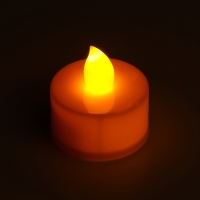 Светодиодные свечи, ночники LED RISALUX &laquo;Добра и света!&raquo; набор 2 шт., жёлтые, RGB, 3.5&times;3.5&times;4 см