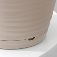 Горшок для цветов с поддоном Saffron, 5,4 л, d=22,4 см, h=20,5 см, цвет бежевый