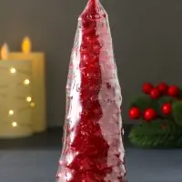 Свеча "Ель большая" 160х60 мм лак, красная