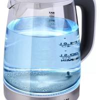 Чайник HYK-G8880 2л. 2200Вт серый-серебристый