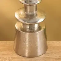 Подсвечник "Стэп" алюминий 37 см, цв. серебро