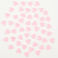 Кабошон &laquo;Сердце&raquo;, набор 50 шт., размер 1 шт. &mdash; 1,5 &times; 1,5 &times; 0,2 см, цвет розовый