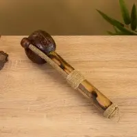 Сувенирный музыкальный инструмент "Тек тек" бамбук, махагон, 25х8х10 см