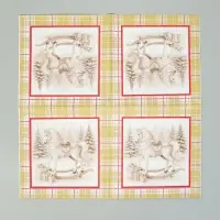 Салфетки бумажные трёхслойные &laquo;Скатерть с лошадью на золоте&raquo;, 33х33, 20 шт
