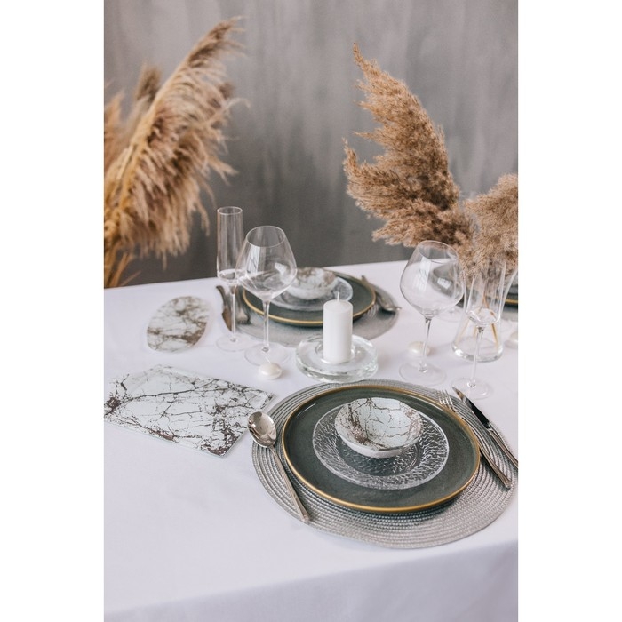 Подставка под ложку Magistro &laquo;Мрамор&raquo;, 24&times;11&times;1 см, цвет чёрный