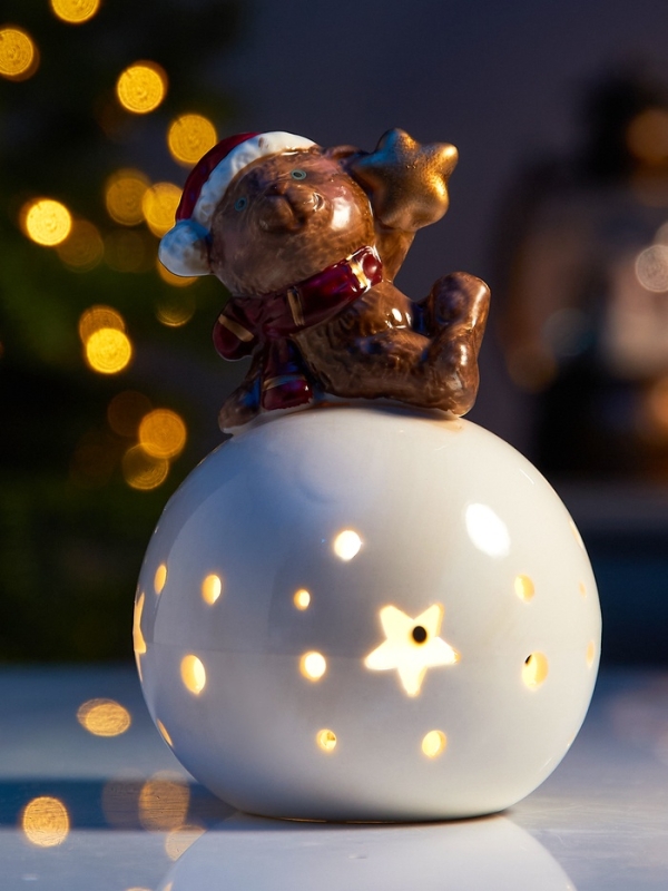 Светодиодная фигура "Медвежонок на шаре" 13.2х8.8х8.8, 1 LED, LR44x3(в компл.), Т/БЕЛЫЙ