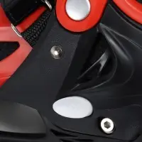 Коньки детские раздвижные BlackAqua, р. 30-33, для фитнеса, с роликовой платформой, красные, чёрные